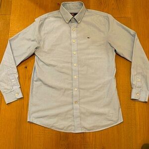 Vineyard Vines Whale Shirt Boy Size L 100% Cotton Button Down Shirt